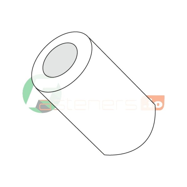 Newport Fasteners Round Spacer, #8 Screw Size, Natural Nylon, 1 in Overall Lg, 1000 PK 311608RSN - main